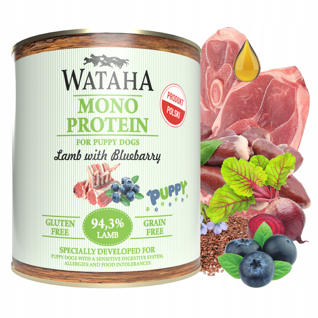 WATAHA Mono Protein Adult karma mokra dla psa Mix Smaków 20 x 800g