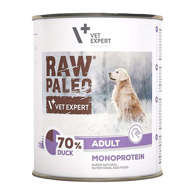 RAW PALEO Karma mokra dla psa Kaczka 800g Bezzbożowa