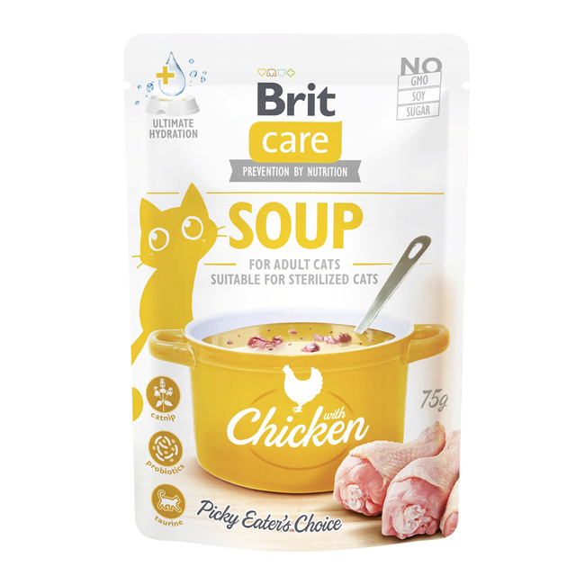 Brit Care Soup 75g Chicken mokra karma dla kota w formie zupy