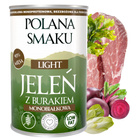 Mokra karma monobiałkowa dla psa Polana Smaku Light Jeleń Burak 20 x 400g