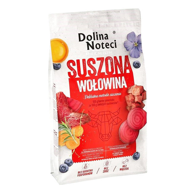 DOLINA NOTECI Karma sucha dla psa Wołowina 9 kg Bezzbożowa