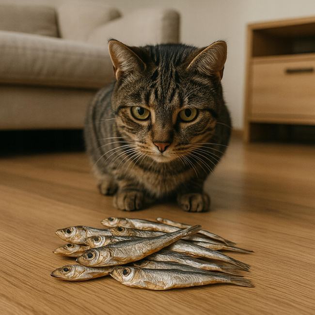 Gaczoo Przysmak dla kota Szprotki Bałtyckie 50g naturalny gryzak