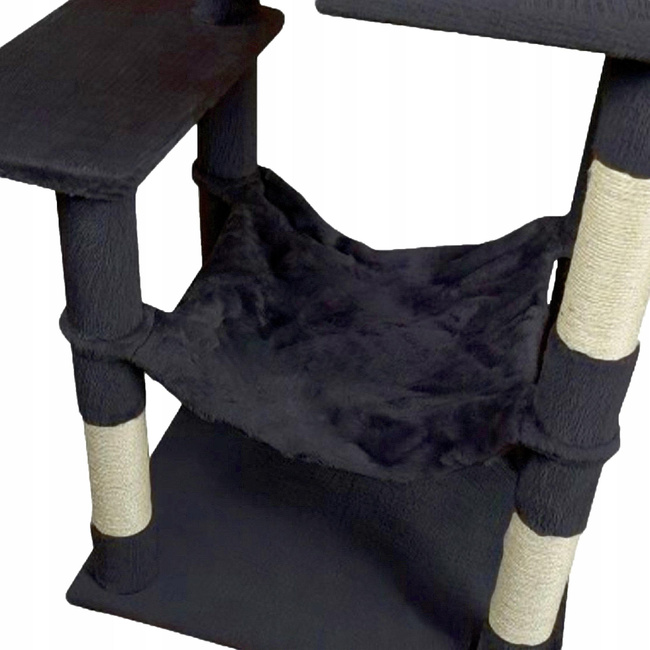 Drapak dla kota Gaczoo duży wieża legowisko ciemny szary 55 x 45 x 143 cm