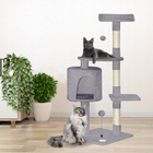 Drapak dla kota Gaczoo duży wieża legowisko jasny szary 40 x 40 x 116 cm