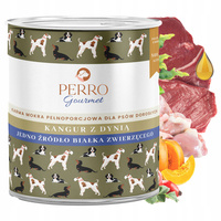 Perro Gourmet Monobiałkowa karma mokra dla psa Kangur z dynią 800g