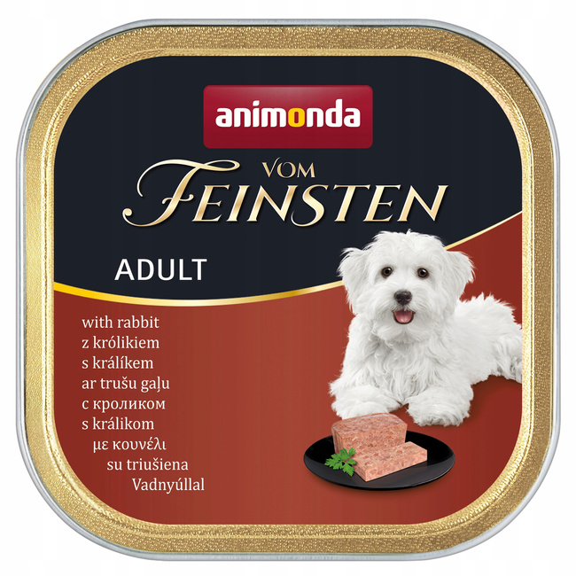 ANIMONDA Vom Feinsten Adult mokra karma dla psa Królik 22 x 150g