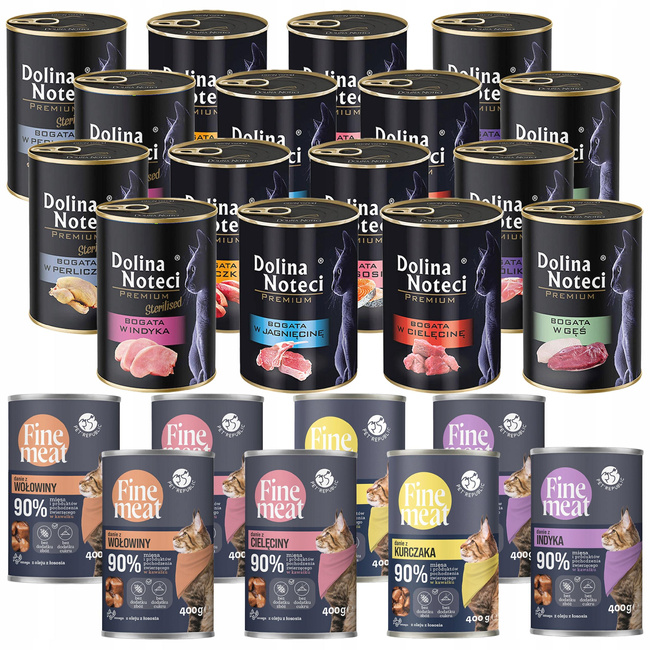 DOLINA NOTECI FINE MEAT Mokra karma dla kota Mix Smaków 24 x 400g