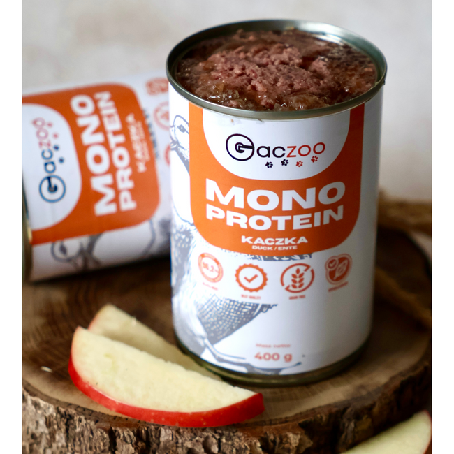 Mokra karma monobiałkowa dla psa Gaczoo MONO PROTEIN Kaczka 12 x 400g