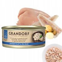 Grandorf Zdrowa Karma mokra dla kota Okoń 70g