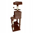 Drapak dla kota Gaczoo duży wieża legowisko brązowy 55 x 45 x 143 cm
