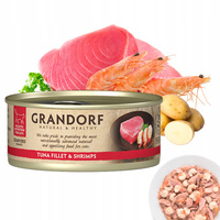 GRANDORF Karma mokra dla kota Tuńczyk Krewetki 70g