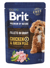 Brit By Nature Fillets in Gravy Chicken 85g mokra karma dla psa