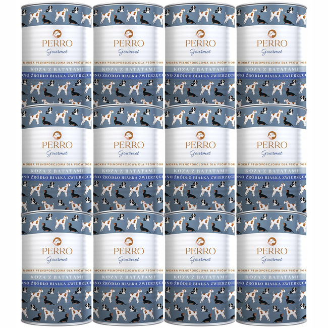 PERRO Gourmet Karma mokra dla psa Koza z batatami 12 x 400g
