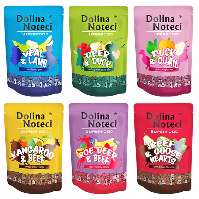 Dolina Noteci Superfood mokra karma dla psa 6 x 300g Mix