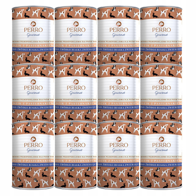 PERRO Gourmet Karma mokra dla psa Dzik z pasternakiem 12 x 400g