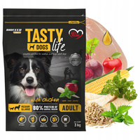 BIOFEED TASTY DOGS LIFE Medium Large Kurczak karma dla psa sucha 3 kg