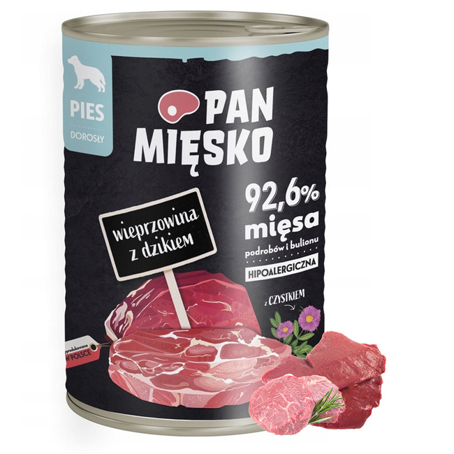 Pan Mięsko karma dla psa mokra 12 x 400g mix