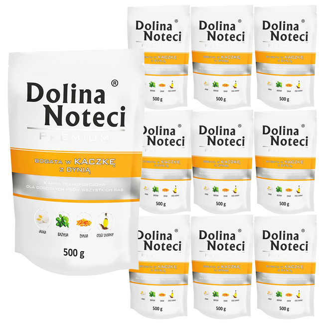 Dolina Noteci Premium Karma mokra dla psa Bogata w Kaczkę 10x500g