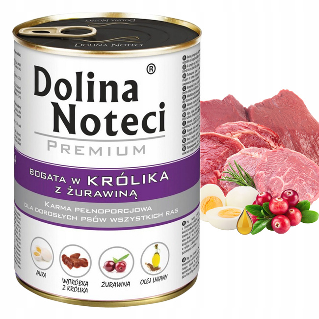 DOLINA NOTECI Premium Karma mokra dla psa Królik 400g