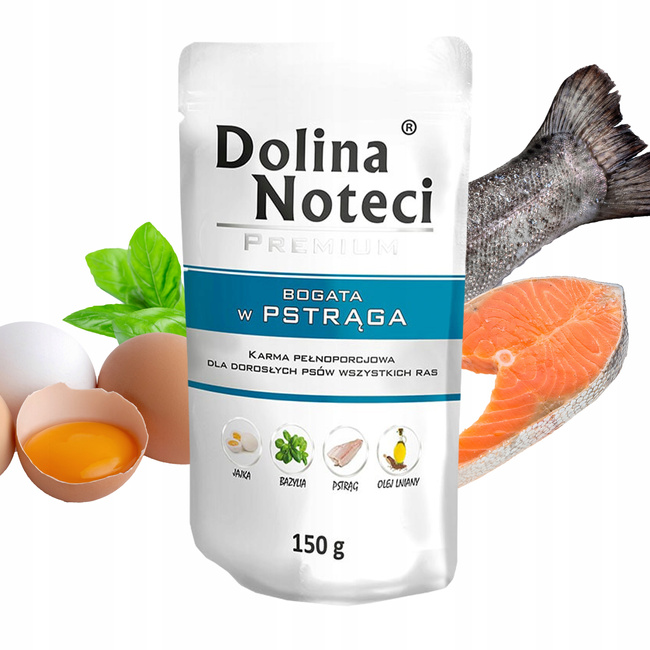 Dolina Noteci Premium mokra karma dla psa 150g Pstrąg