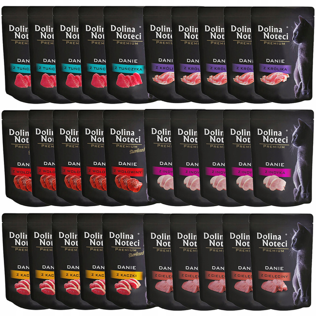 DOLINA NOTECI Premium Danie mokra karma dla kota mix smaków 30 x 85g