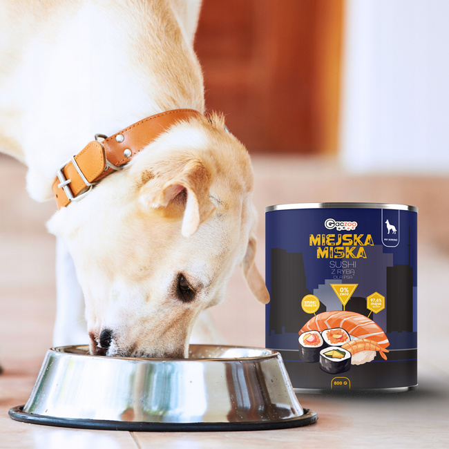 Gaczoo Miejska Miska bezzbożowa karma mokra dla psa Sushi z Rybą 12 x 800g