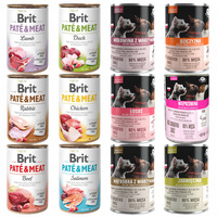 BRIT PATE & MEAT PET REPUBLIC Mix Smaków karma dla psa mokra 12 x 400g