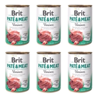 BRIT Pate & Meat mokra karma dla psa Dziczyzna bezzbożowa 6 x 400g