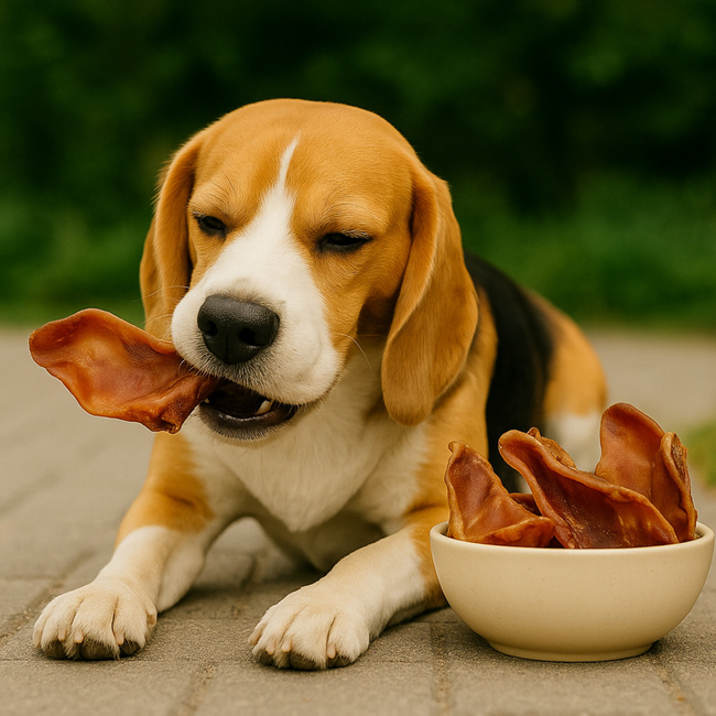 GACZOO 100% Naturalny przysmak dla psa Ucho Wieprzowe Duże XL 5 sztuk smakołyk