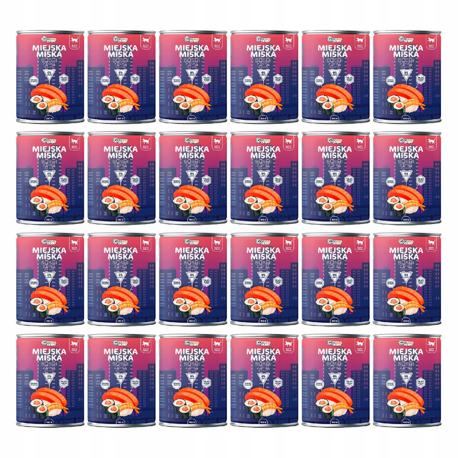 Gaczoo Miejska Miska bezzbożowa karma mokra dla kota Sushi z Rybą 24 x 400g