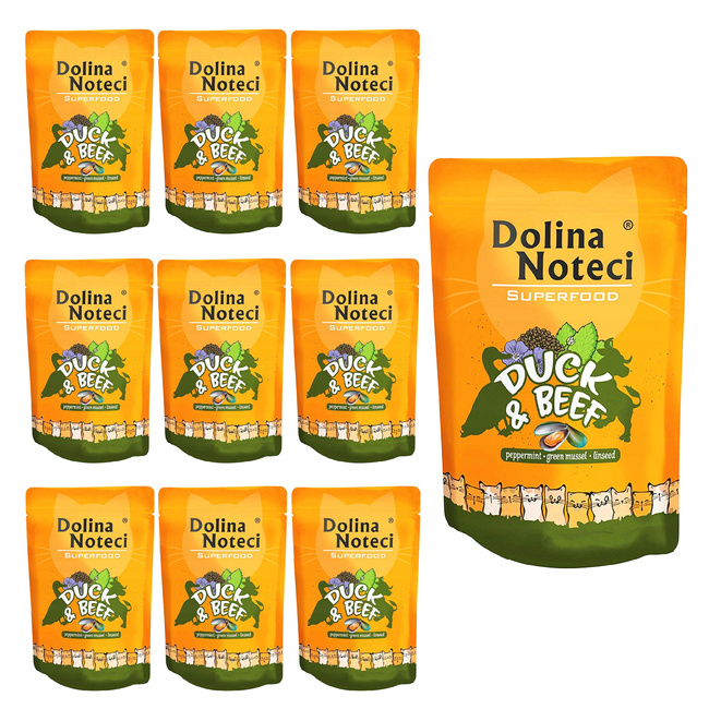 Dolina Noteci Superfood mokra karma dla kota 10 x 85g Kaczka Wołowina