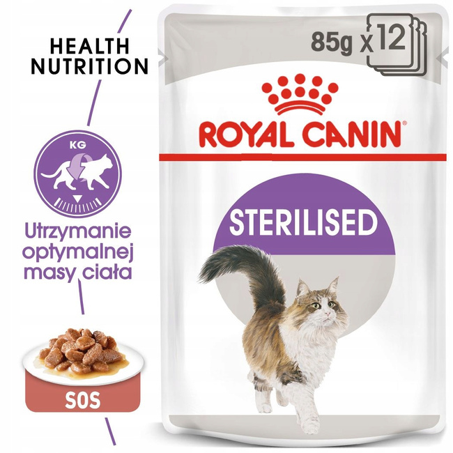 ROYAL CANIN Sterilised Gravy karma mokra w sosie dla kota 24 x 85g