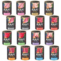 DOLINA NOTECI RAFI Karma mokra dla psa mix smaków 16 x 400g Bezzbożowa