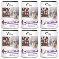 RAW PALEO Karma mokra dla psa Mono Kaczka 6 x 400g Bezzbożowa