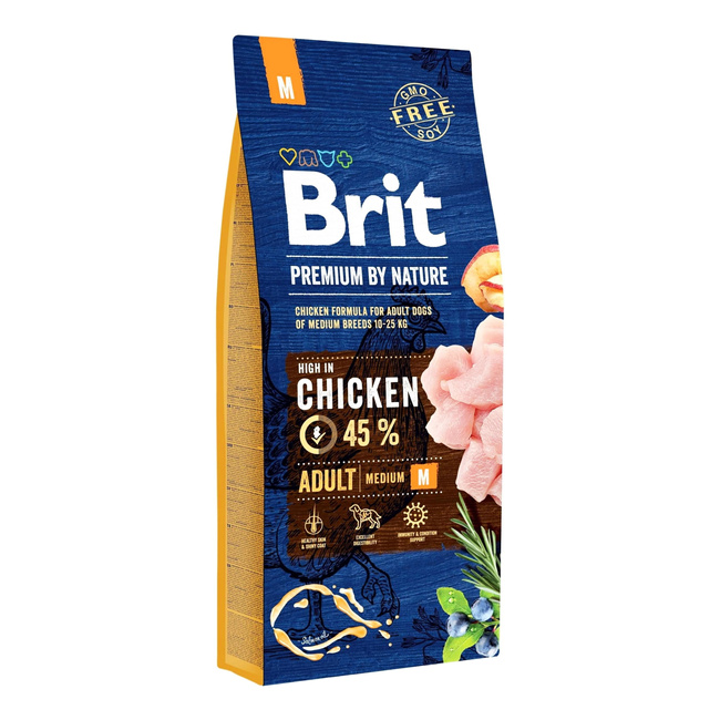Brit by Nature 15 kg Chicken M ADULT sucha karma dla psa