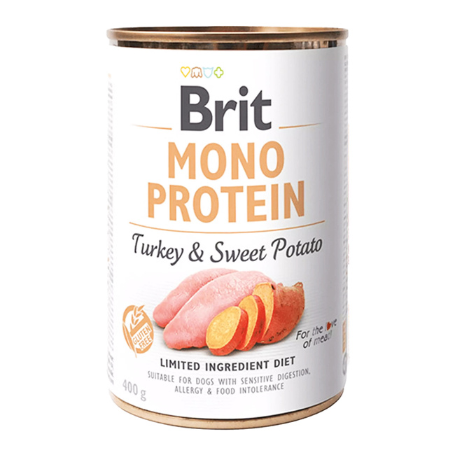 BRIT MONO PROTEIN mokra Karma dla psa Indyk Batat 400g 