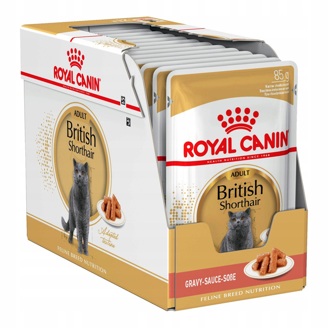 ROYAL CANIN British Shorthair Gravy karma mokra w sosie dla kotów 24 x 85g