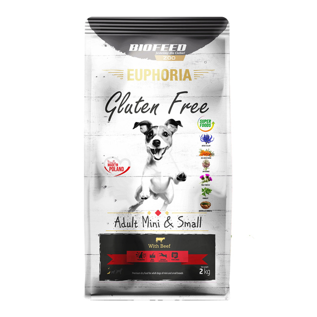 BIOFEED Euphoria karma sucha dla psa Wołowina 2 kg bez glutenu