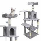Drapak dla kota Gaczoo duży wieża legowisko jasny szary 55 x 45 x 143 cm
