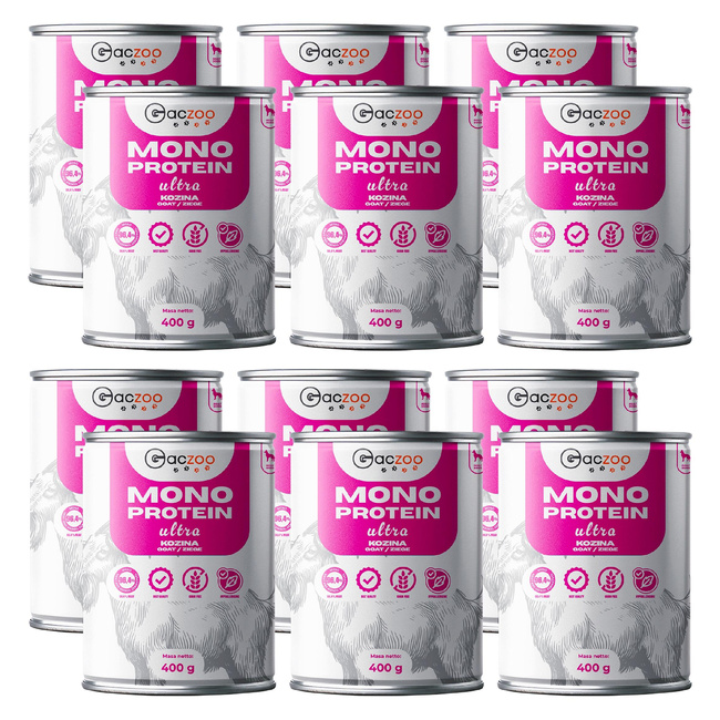 Gaczoo Mono Protein Ultra monobiałkowa karma mokra dla psa Kozina 12 x 400g
