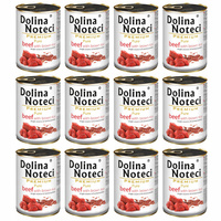 DOLINA NOTECI Premium Pure karma mokra dla psa wołowina z ryżem 12 x 400g