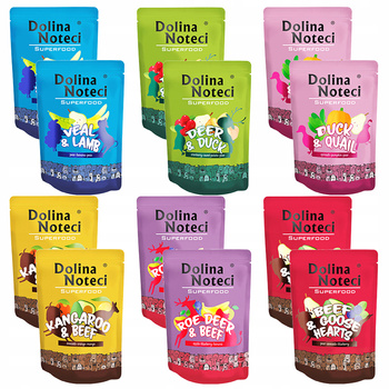 DOLINA NOTECI SUPERFOOD Karma mokra dla psa MIX 12x 300g