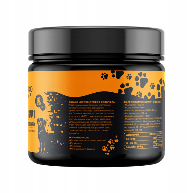 Suplement dla psa Gaczoo Kompleks 8 w 1 60 szt 180g zdrowy przysmak