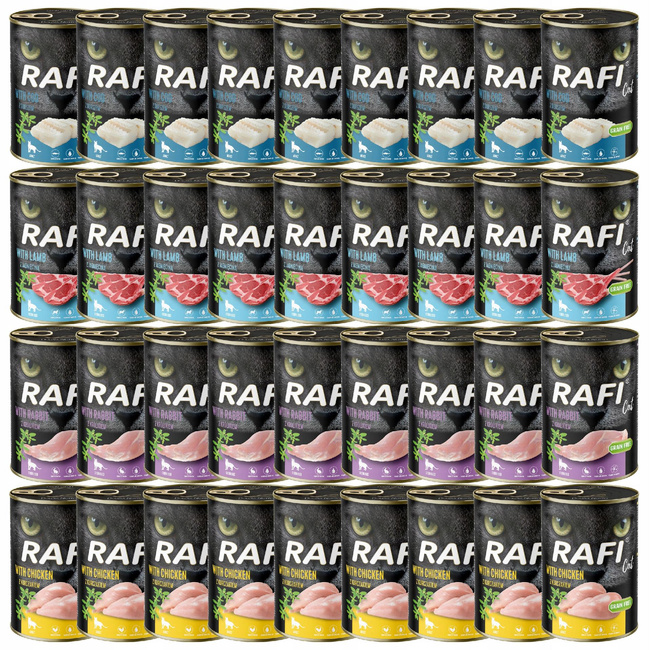 RAFI CAT Dolina Noteci Karma mokra dla kota mix smaków 36 x 400g bez zbóż