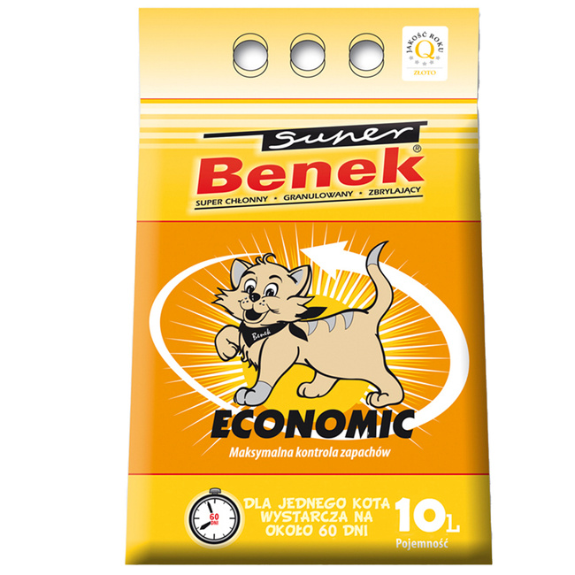 Żwirek zapachowy dla kota SUPER BENEK Economic 10L