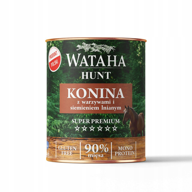 WATAHA HUNT karma mokra dla psa Konina z Warzywami i Siemię Lniane 6 x 800g