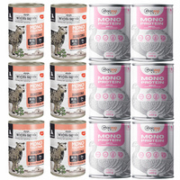 WIEJSKA ZAGRODA GACZOO Mono karma mokra dla szczeniąt mix smaków 12 x 400g