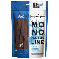 WIEJSKA ZAGRODA MONOPROTEIN Jeleń paski przysmak smakołyk dla psa 100g