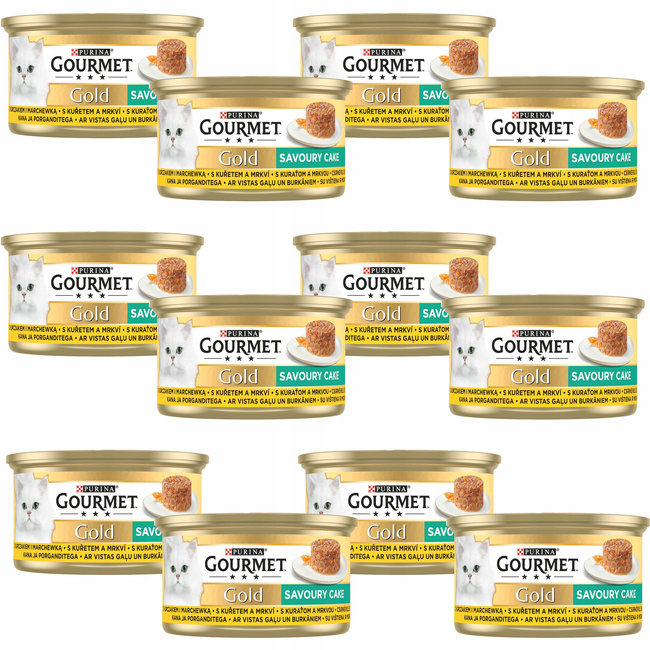 PURINA Gourmet Gold Cake karma mokra dla kota Kurczak 12 x 85g