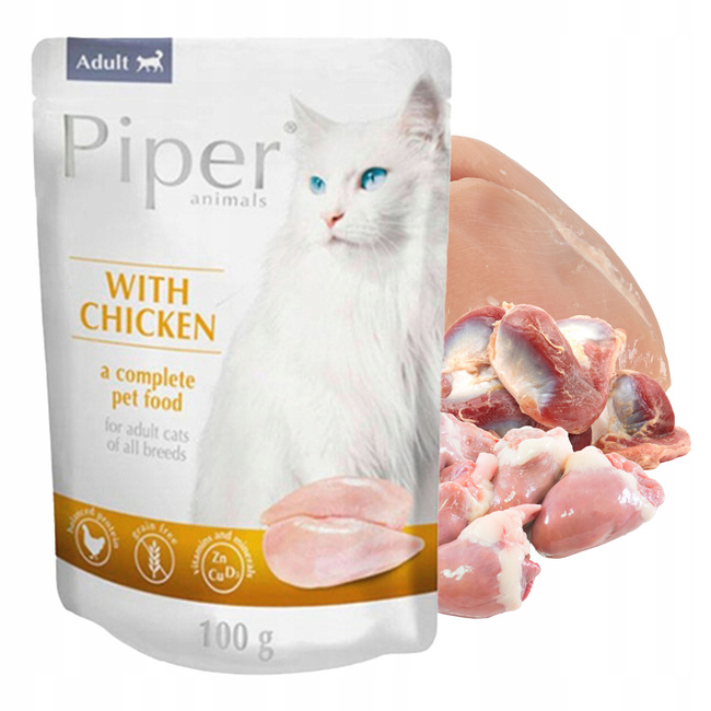 DOLINA NOTECI PIPER Karma mokra dla kota mix smaków 10 x 100g Bezzbożowa